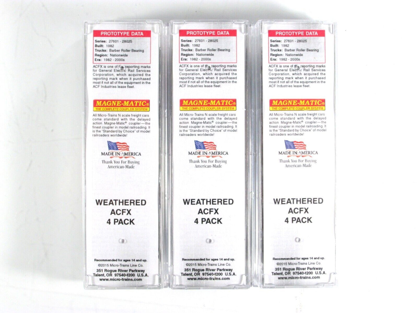 N Scale **ACFX** Weathered & Graffiti Hopper 3-Pack Set - Micro Trains 99305290