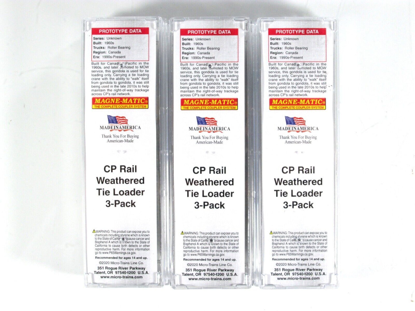 N Scale *CP RAIL*  Weathered Gondola 3-Set -Micro Trains 99302090, No tie Loader
