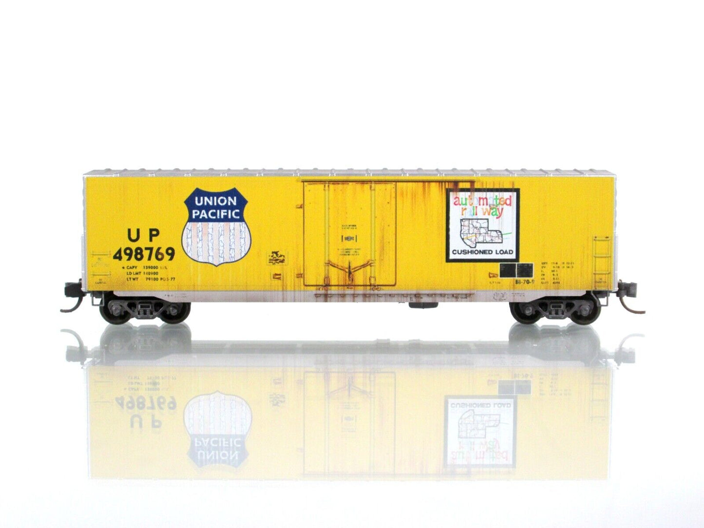 N Scale ***UNION PACIFIC*** Weathered Box Car - Micro Trains 99305480 / 18151070