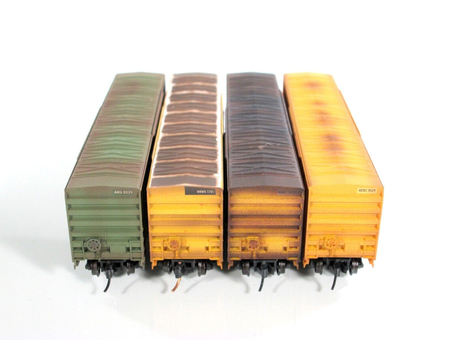 N Scale ***UNION PACIFIC, SP*** Weathered Box Car 4-Set -- Micro Trains 99301370
