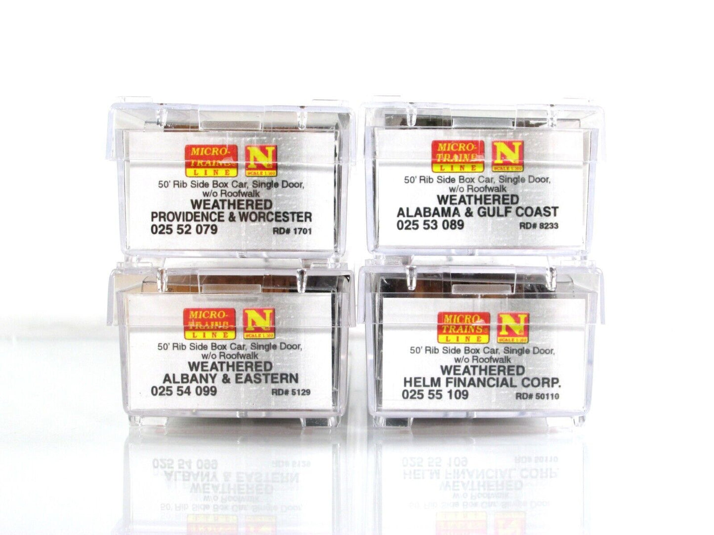 N Scale ***UNION PACIFIC, SP*** Weathered Box Car 4-Set -- Micro Trains 99301370