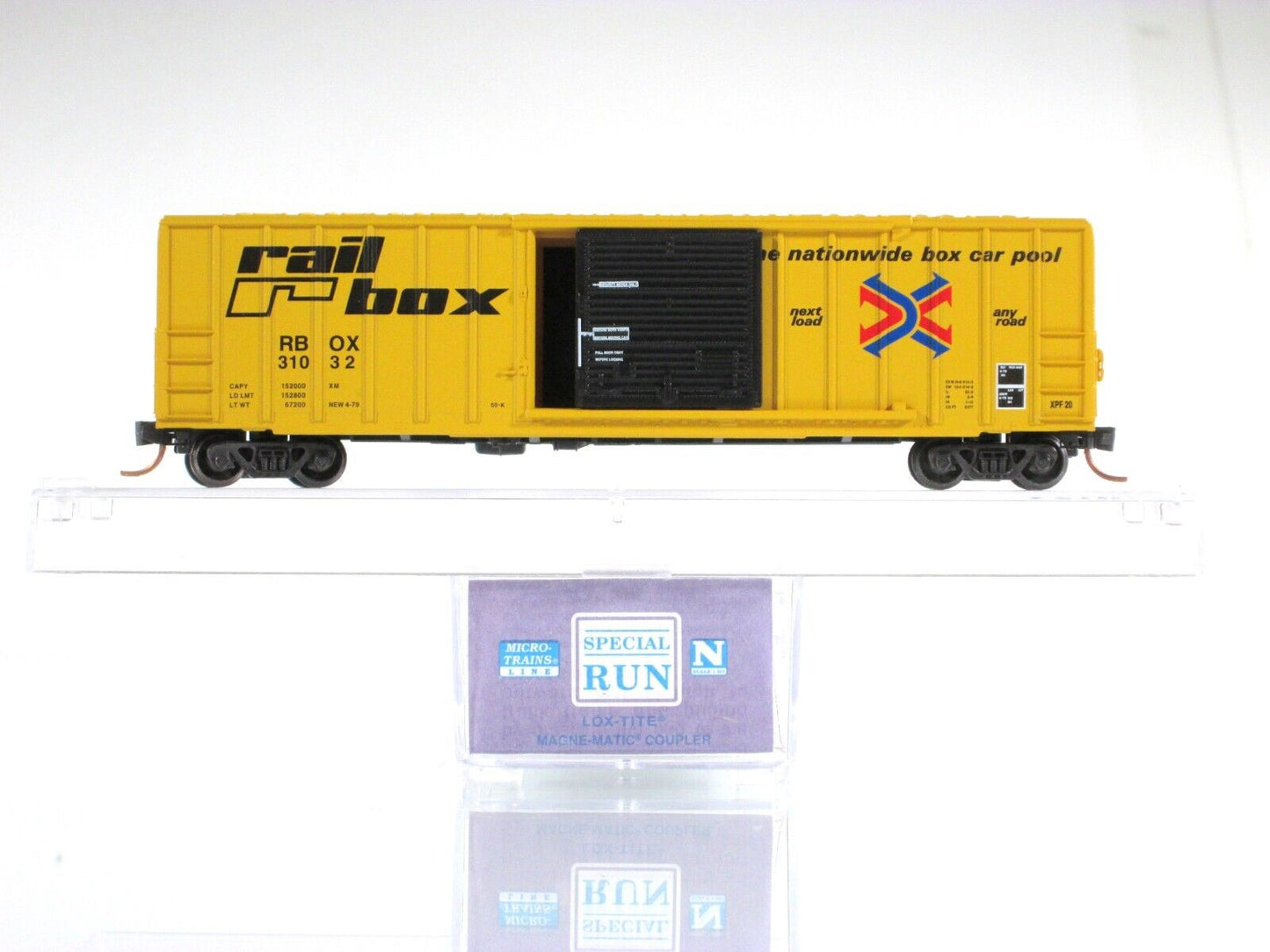 N Scale **RAILBOX BLUE BIRD** Graffiti Box Car #149 of 500 - Micro Trains *RARE