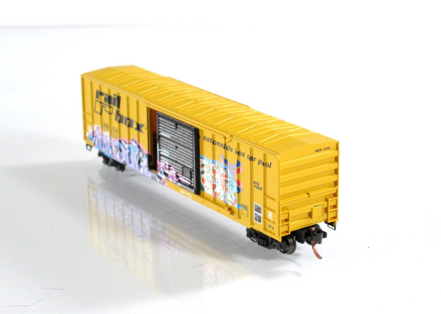 N Scale **RAILBOX BLUE BIRD** Graffiti Box Car #149 of 500 - Micro Trains *RARE