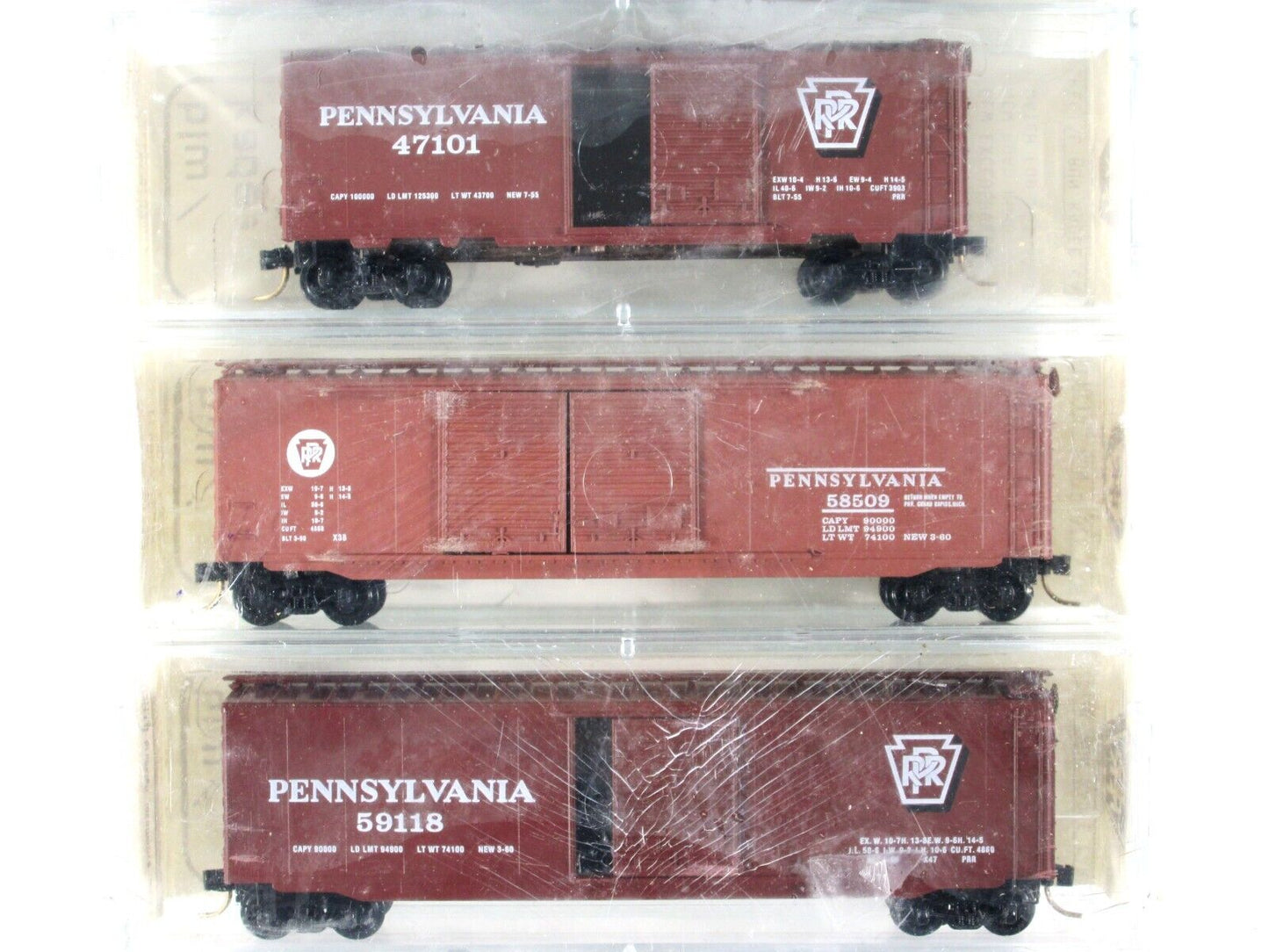 N Scale ***PENNSYLVANIA*** Box Car 5-Pack - Kadee Micro Trains / BLW Special Run
