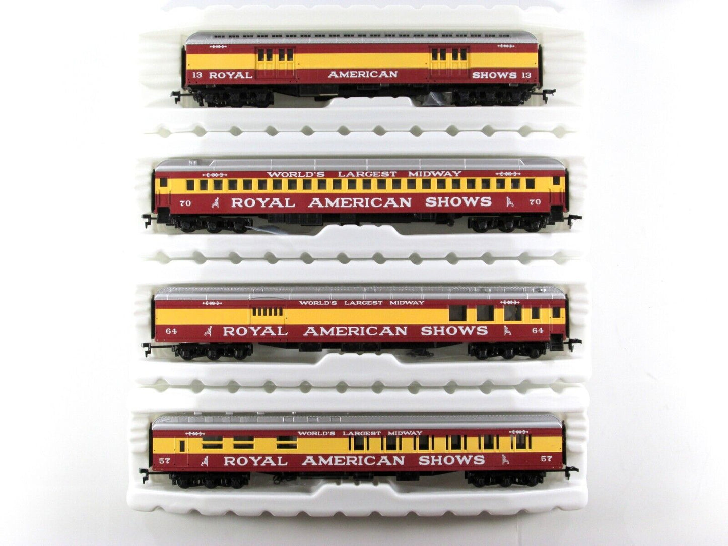 HO Scale ROYAL AMERICAN SHOWS *CIRCUS* Heavyweight Passenger 8-Car Set IHC 49598