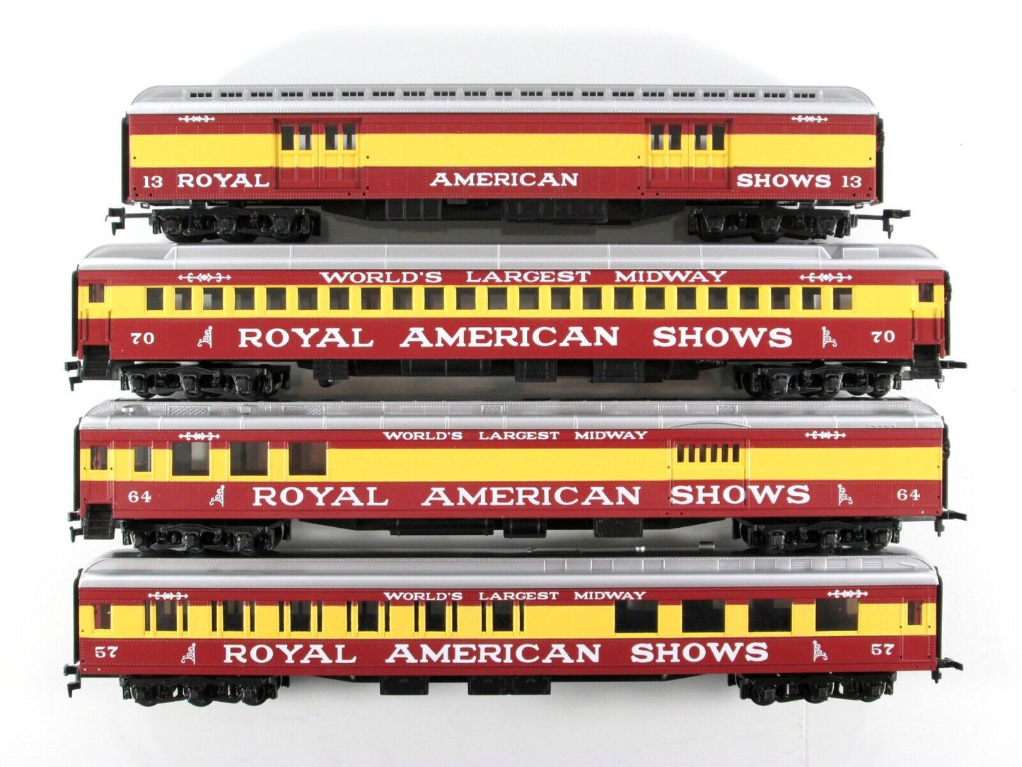 HO Scale ROYAL AMERICAN SHOWS *CIRCUS* Heavyweight Passenger 8-Car Set IHC 49598