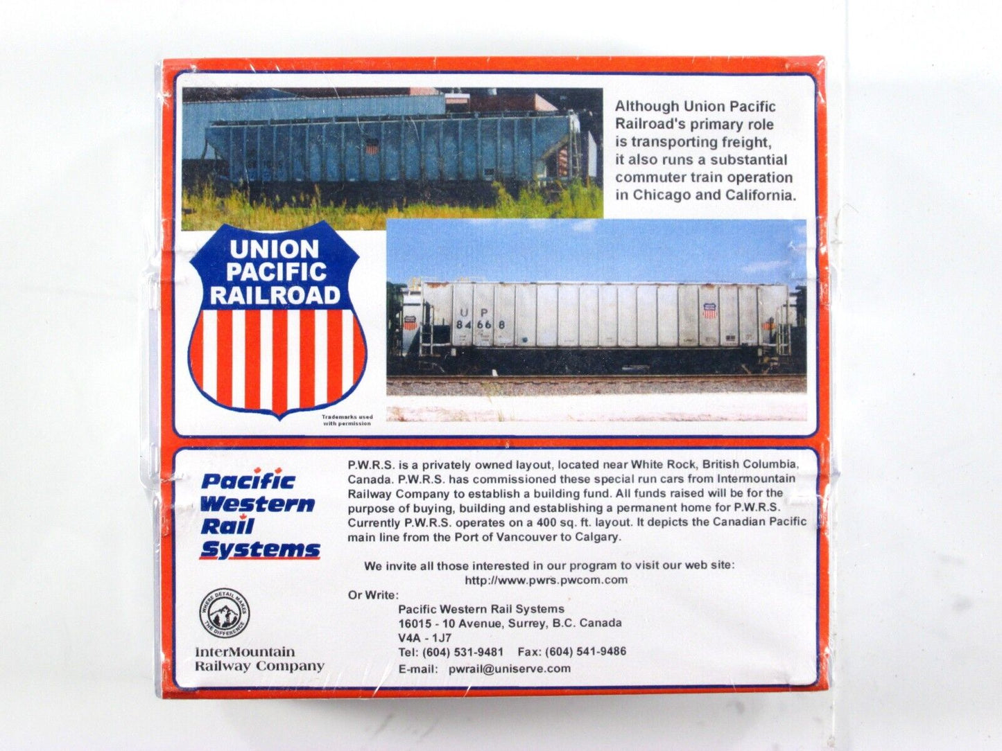 N Scale UNION PACIFIC Hopper 3-Car Set 4 - Intermountain PWRS Special Run **RARE