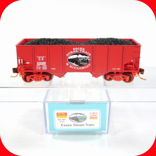 N Scale ***ESSEX STEAM TRAIN & RIVERBOAT*** Coal Hopper - Micro Trains NSC 07-87