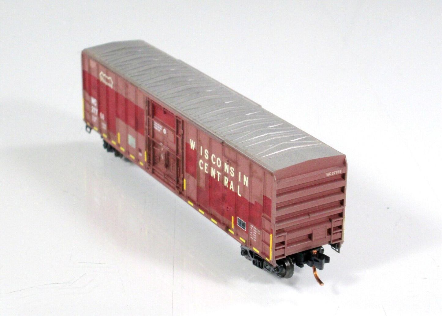 N Scale ***WISCONSIN CENTRAL*** Weathered Box Car #27768 - Micro Trains 02752400