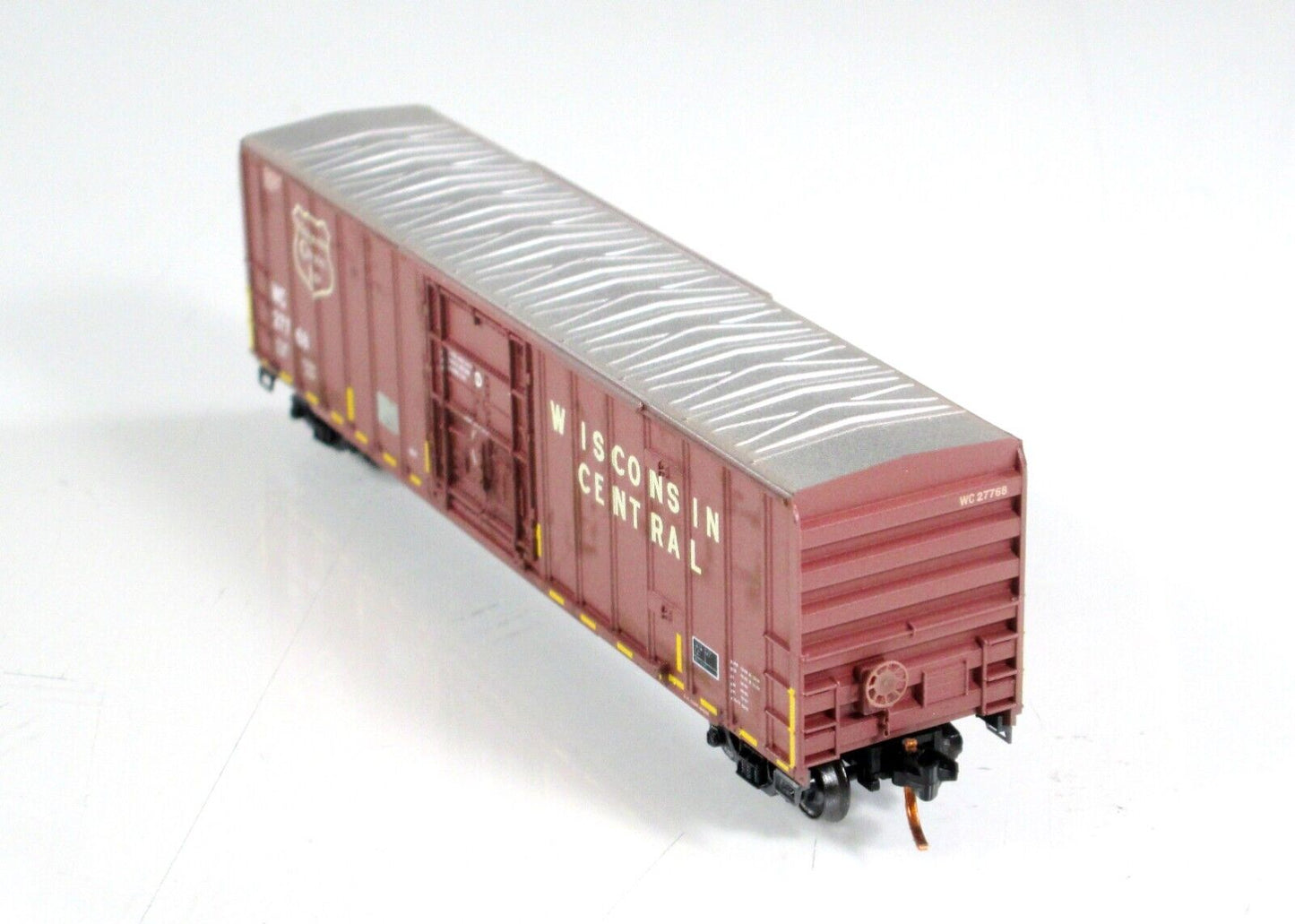 N Scale ***WISCONSIN CENTRAL*** Weathered Box Car #27768 - Micro Trains 02752400