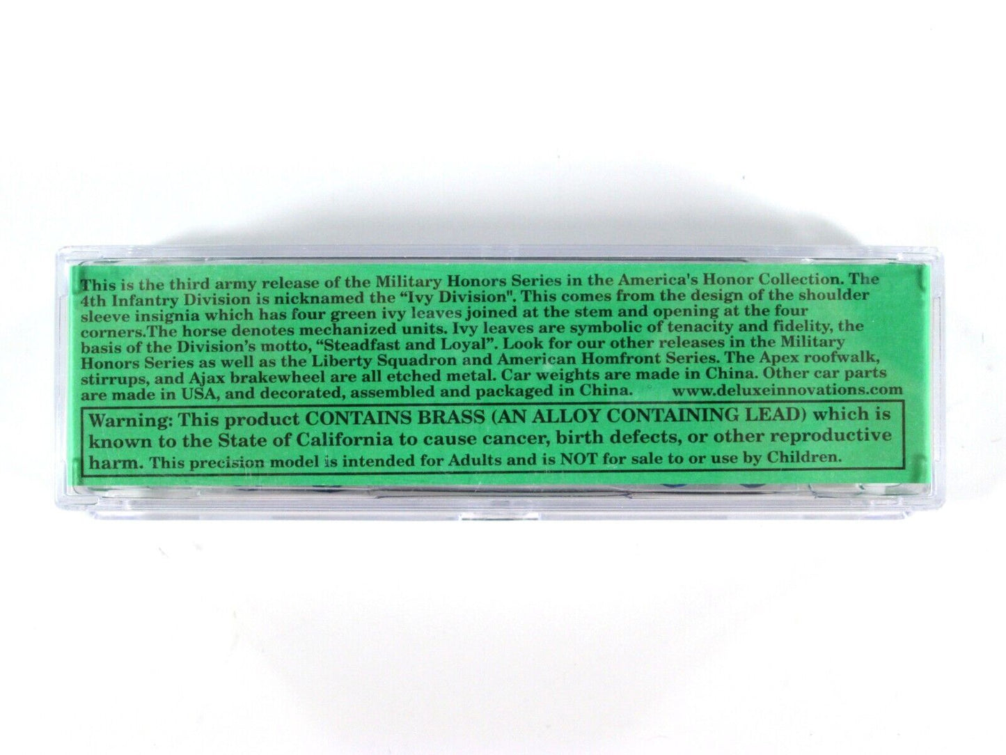 N Scale **US ARMY 4th Infantry Division** Box Car - USA 11191917 - DELUXE 240211