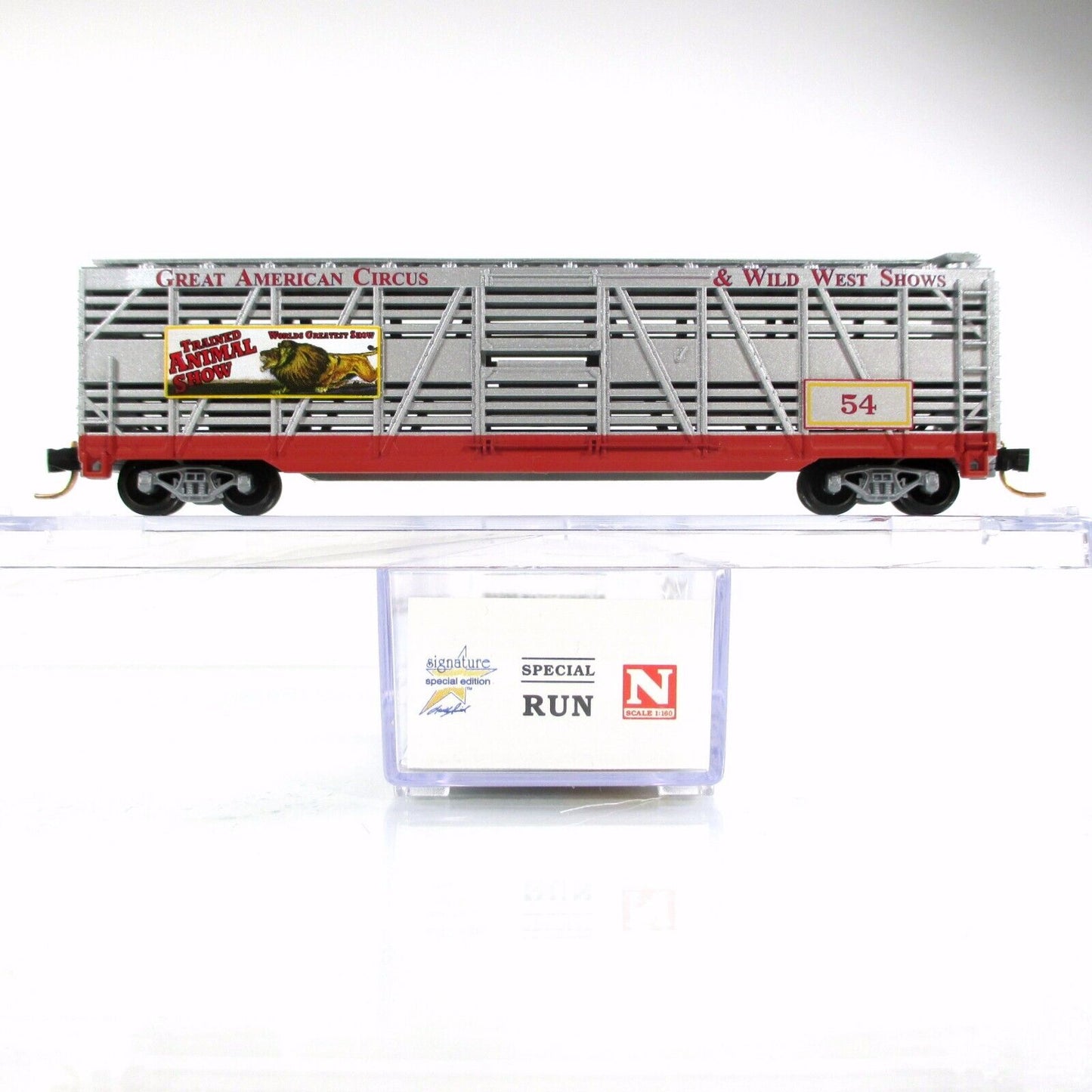 N Scale *AMERICAN CIRCUS & WILD WEST* Stock Car #54 - Atlas, Lowell Smith **RARE