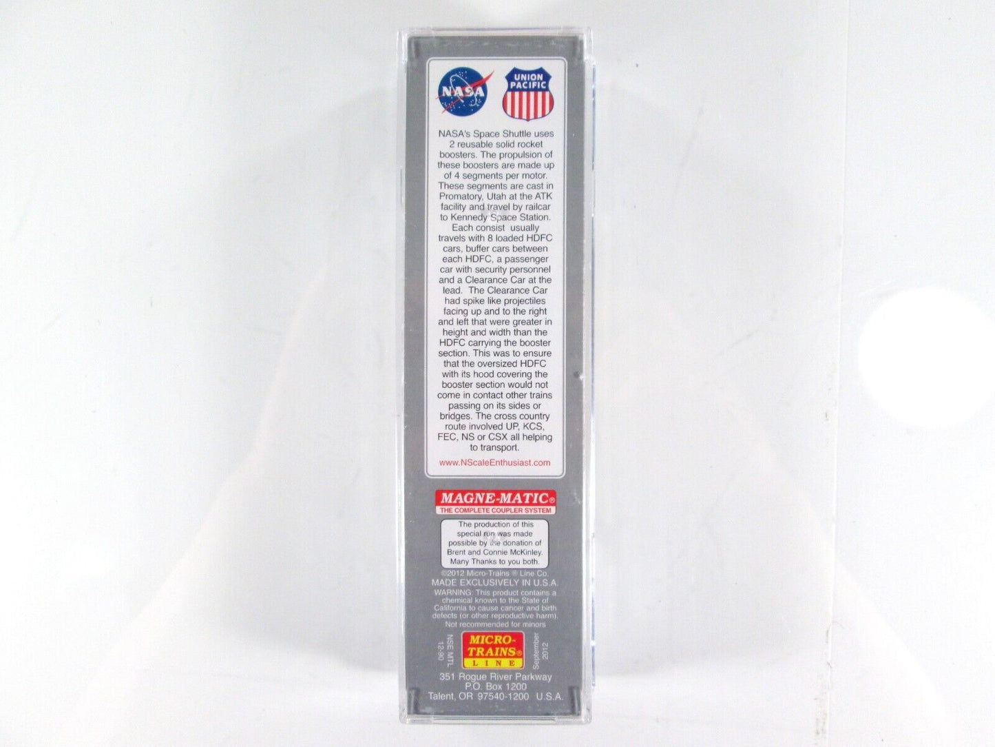N Scale *NASA Booster Rocket Clearance* Car #2, MP 358266 -- Micro Trains **RARE