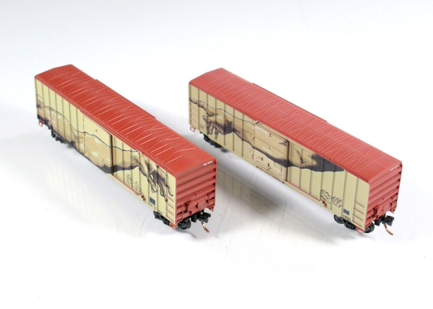N Scale **CREATION of ADAM** Graffiti Box 2-Car Set -- Micro Trains Special