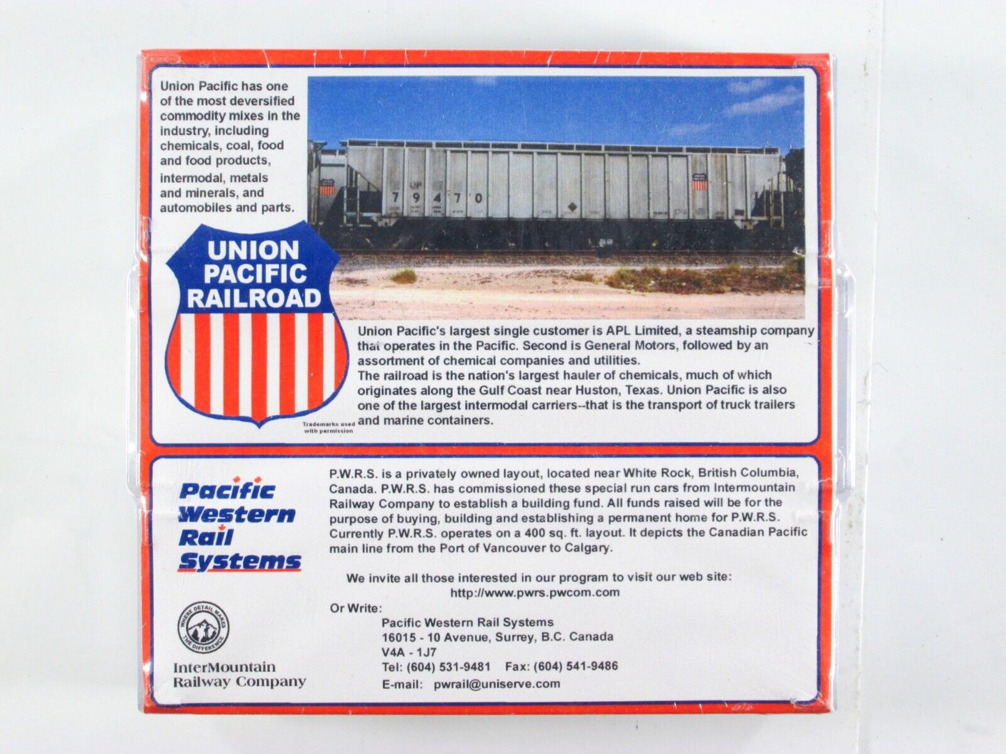 N Scale UNION PACIFIC Hopper 3-Car Set 1 - Intermountain PWRS Special Run *RARE*