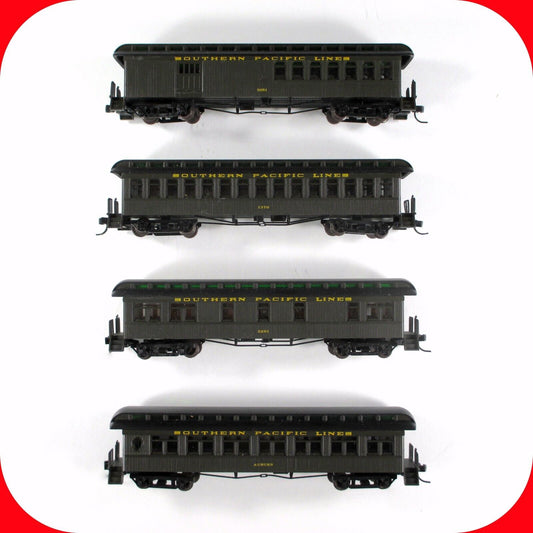 N Scale SOUTHERN PACIFIC Overland Old-Time Passenger 4-Car Set --- Athearn 11862