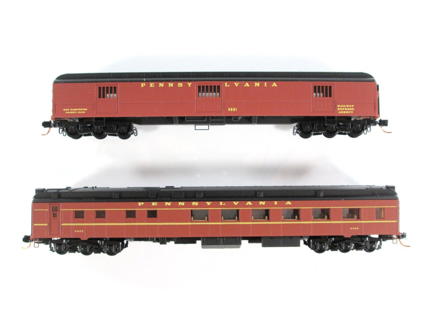 N Scale PENNSYLVANIA Horse & Diner Heavyweight Passenger 2-Car Set -Micro Trains