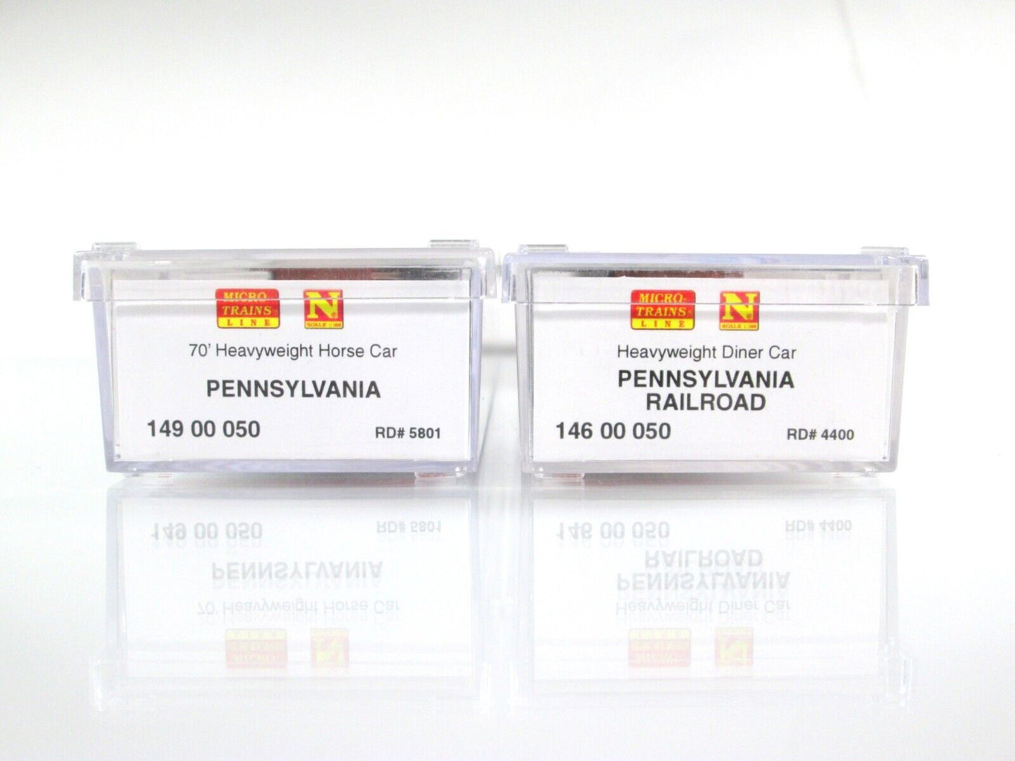 N Scale PENNSYLVANIA Horse & Diner Heavyweight Passenger 2-Car Set -Micro Trains
