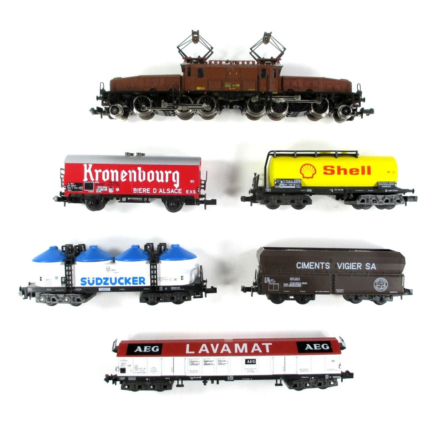 N Scale ***SWISS KROCODILE*** Locomotive & Freight Set --- Model Power, Minitrix
