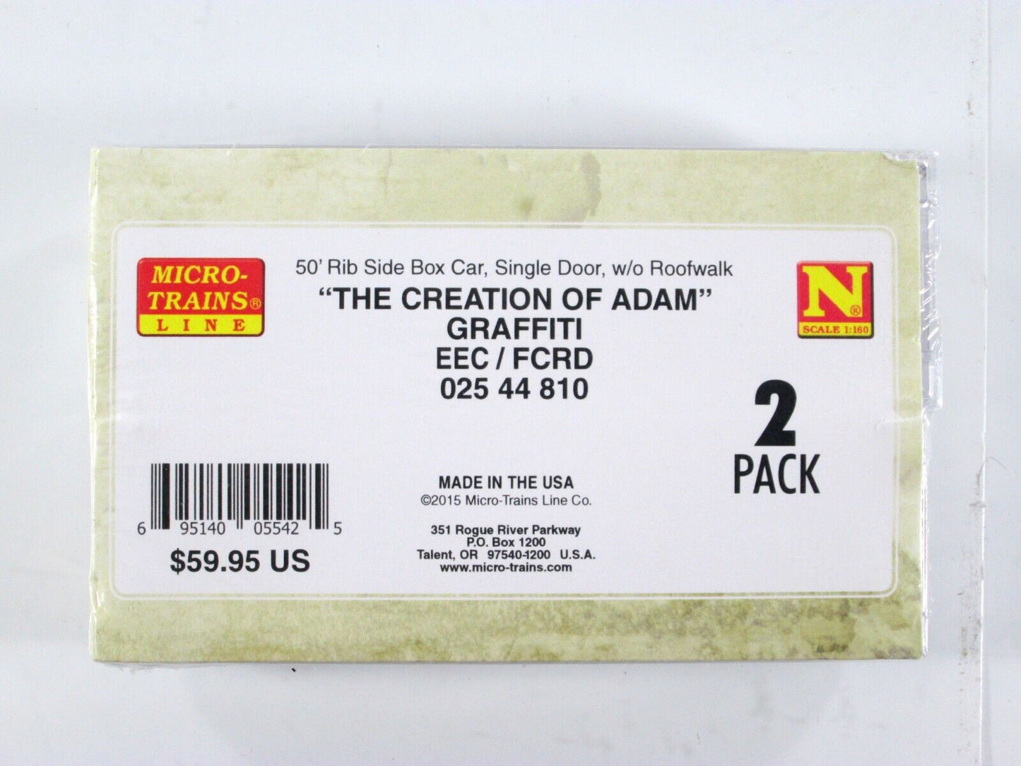 N Scale **The CREATION Of ADAM** Graffiti Box 2-Car Set --- Micro Trains Special