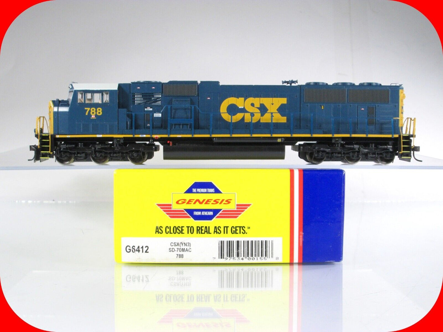 HO Scale *CSX* SD-70MAC Diesel Locomotive #788 -Athearn Genesis G6412, DCC Ready