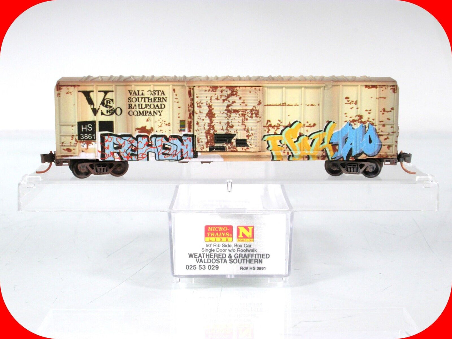 N Scale **VALDOSTA SOUTHERN** Weathered Box Car, HS #3861 -Micro Trains 02553029