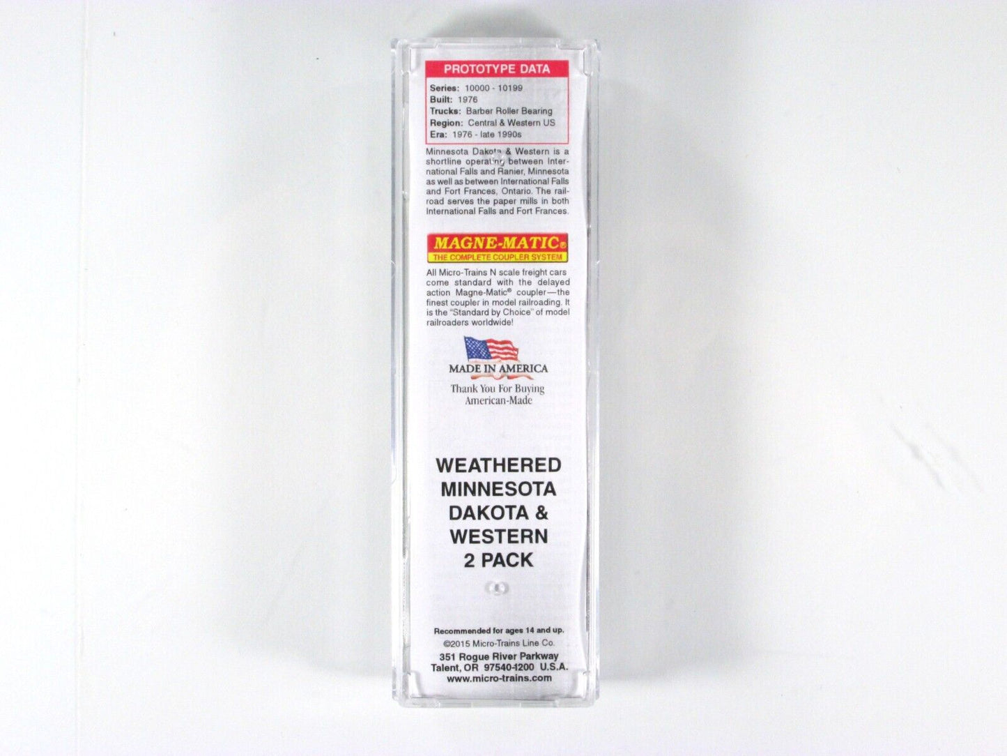 N Scale **MINNESOTA DAKOTA W.** Weathered Box Car #10178 - Micro Trains 02651060