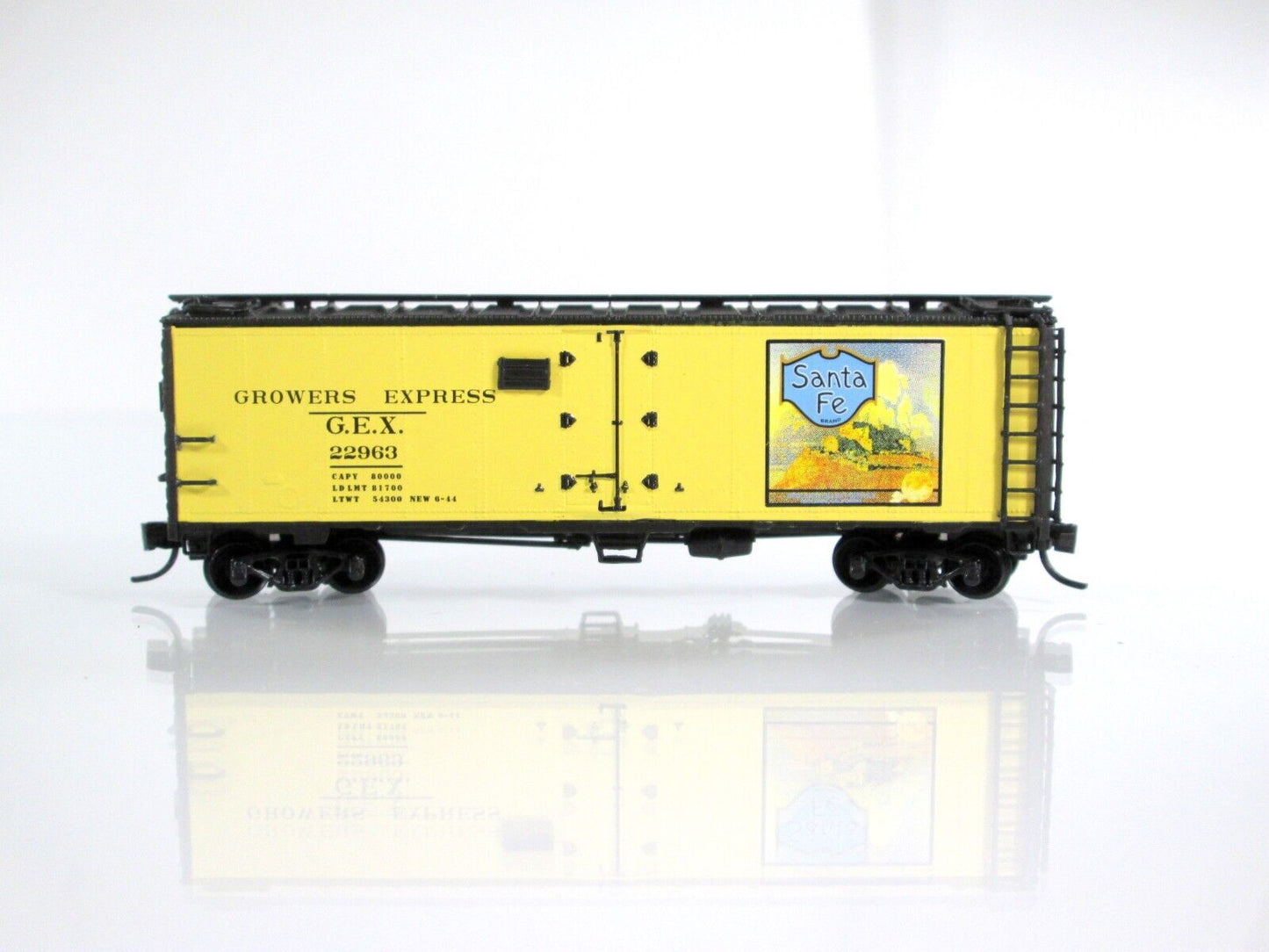 N Scale ***SANTA FE GROWERS EXPRESS*** Reefer, GEX 22963 - YesterYear YYM-31012