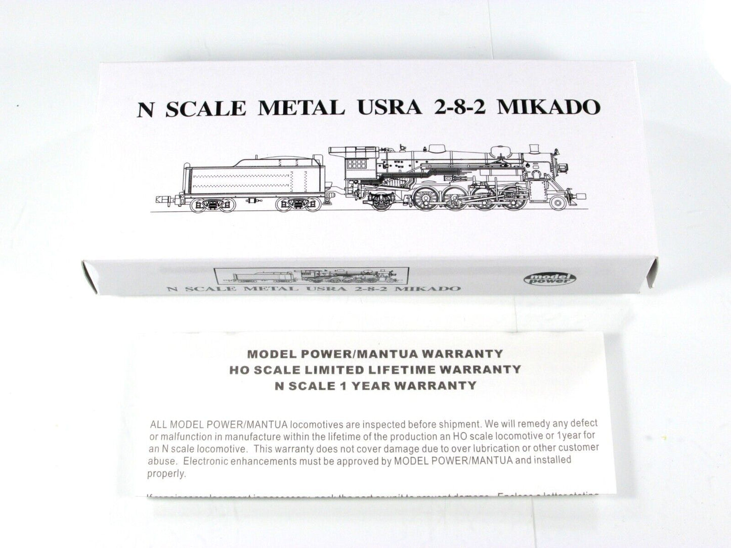 N Scale **SANTA FE** USRA 2-8-2 Locomotive, ATSF 3175 - Model Power *Metal* 7572
