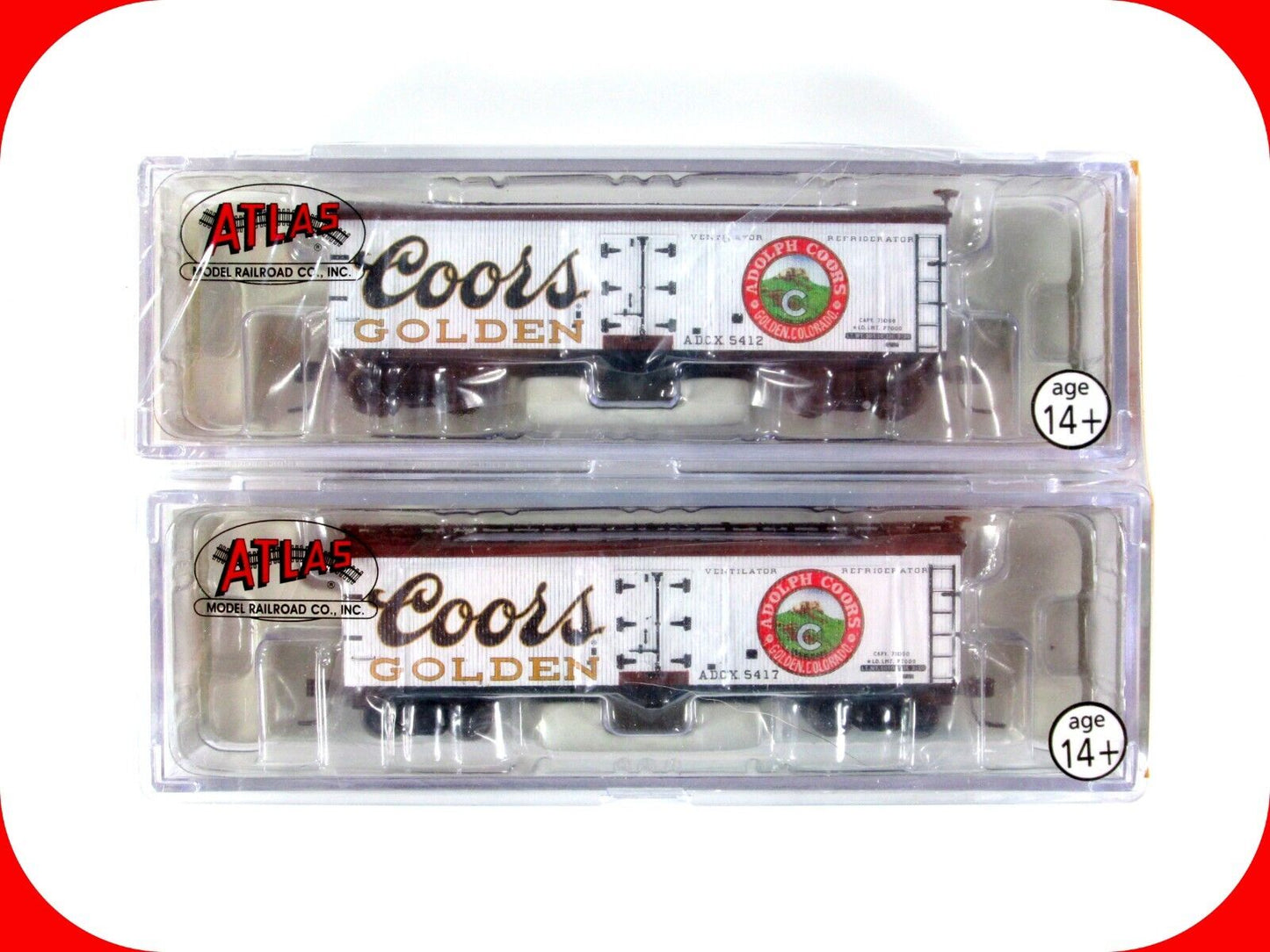 N Scale **COORS BREWING** Billboard Reefer 2-Pack -- Atlas Special NSC-ATL 09-03
