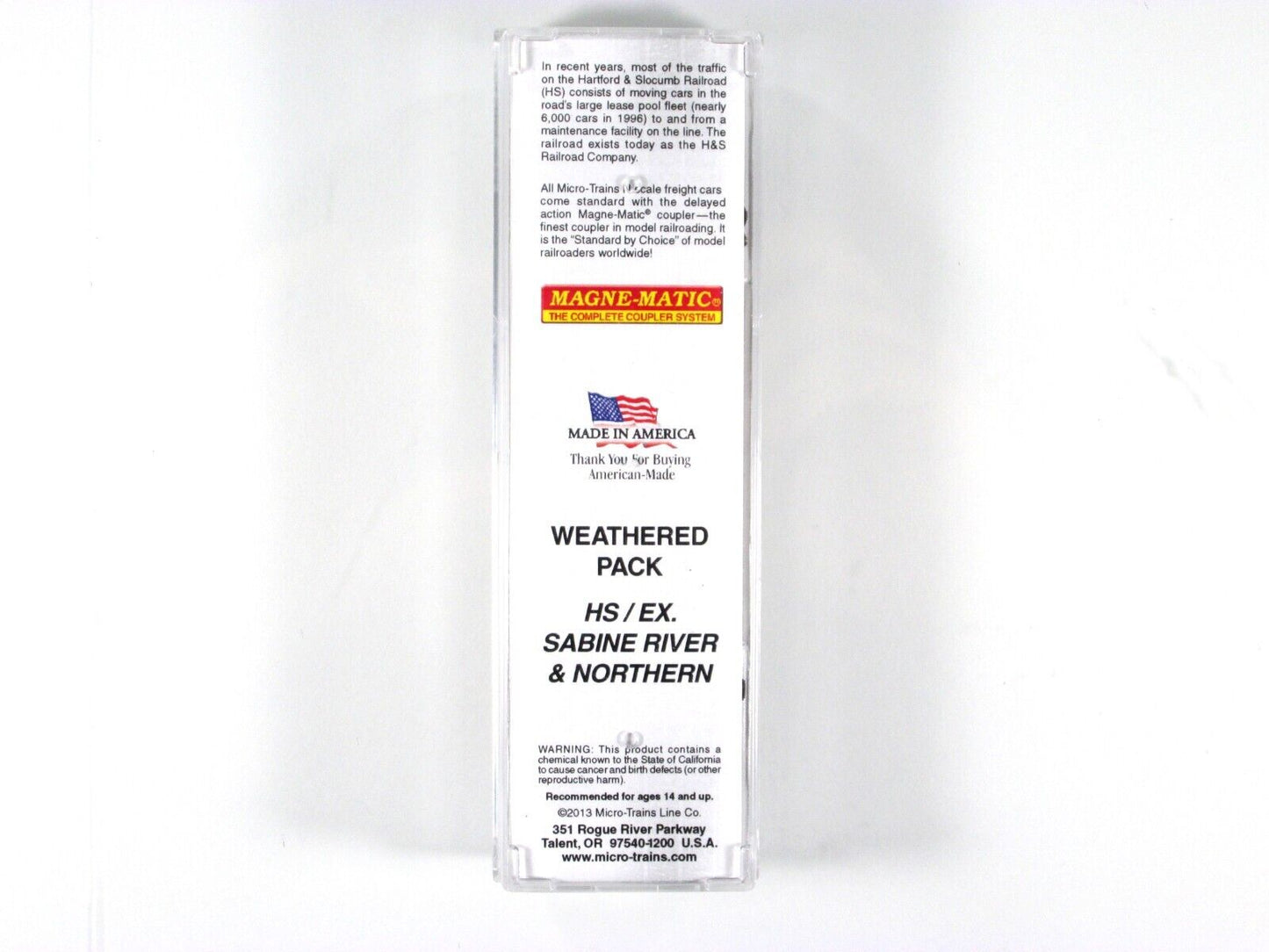 N Scale **SABINE RIVER** Weathered 50' Box Car, HS #3938 - Micro Trains 02551009