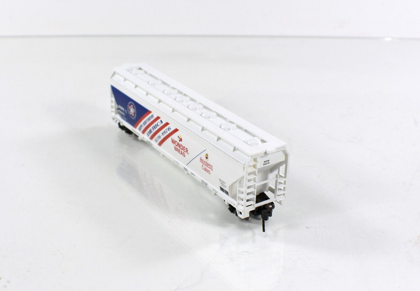 N Scale **WONDER BREAD BICENTENNIAL**  1776-1976  ACF 4-Bay Hopper - Atlas *RARE