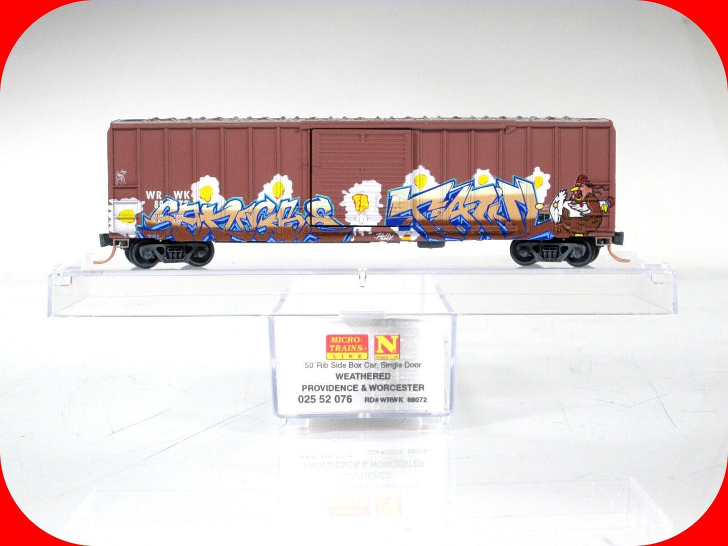 N Scale *PROVIDENCE WORCESTER, BIRDS of a FEATHER* BoxCar -Micro Trains 02552076