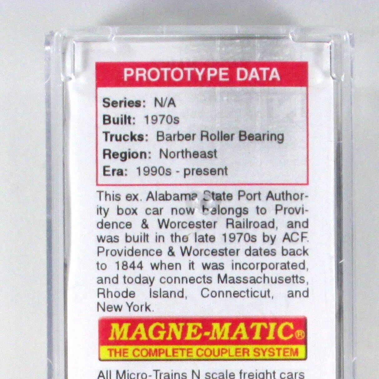 N Scale *PROVIDENCE WORCESTER, BIRDS of a FEATHER* BoxCar -Micro Trains 02552076
