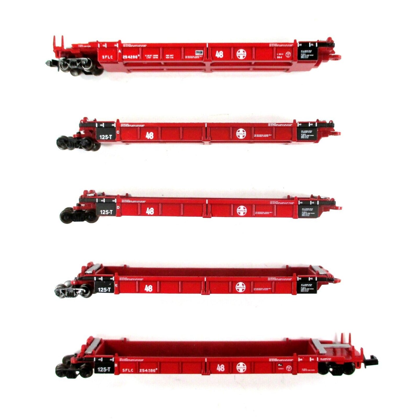 N SCALE SANTA FE Thrall 5-Unit Articulated Well Car, #254286 - Walthers 932-8102