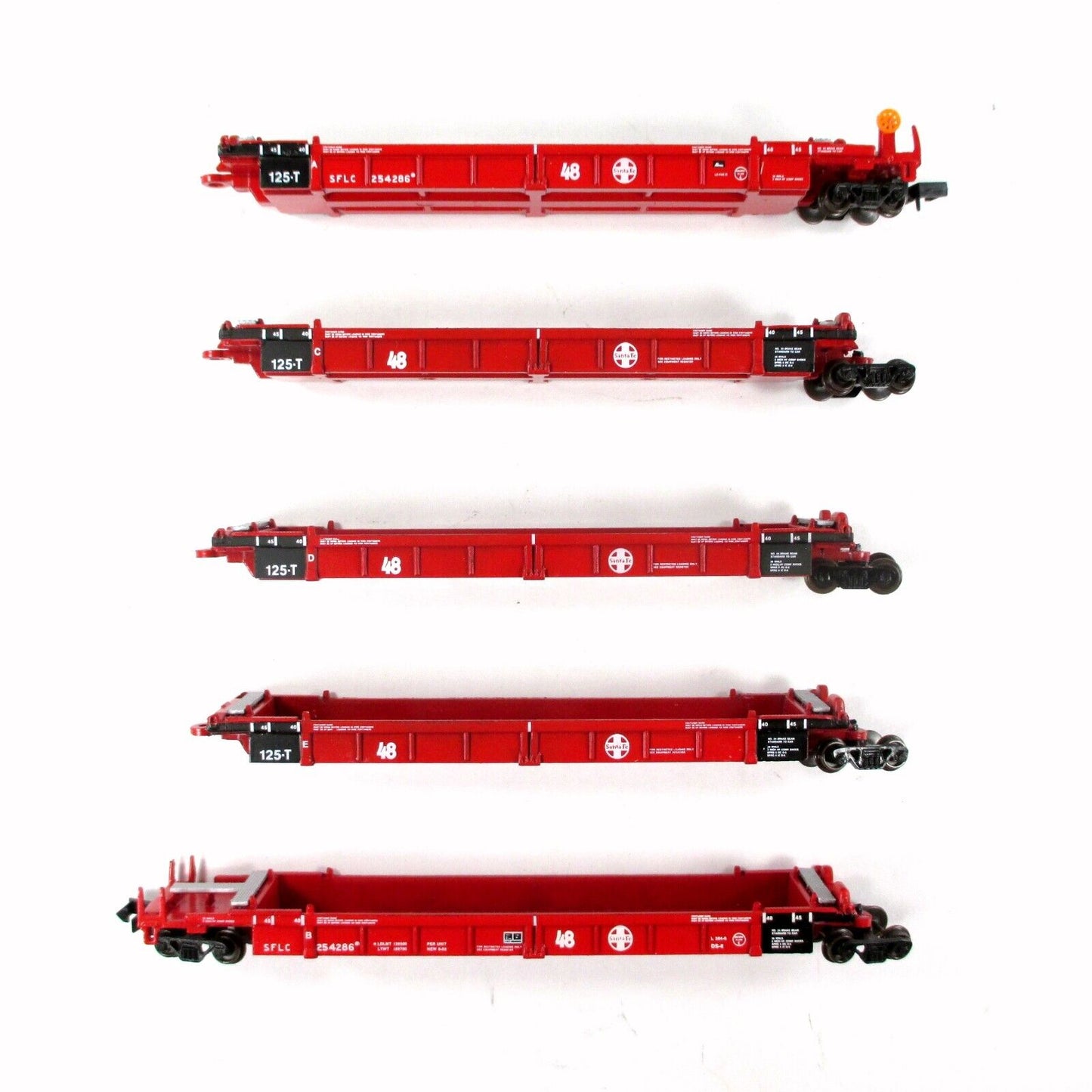 N SCALE SANTA FE Thrall 5-Unit Articulated Well Car, #254286 - Walthers 932-8102