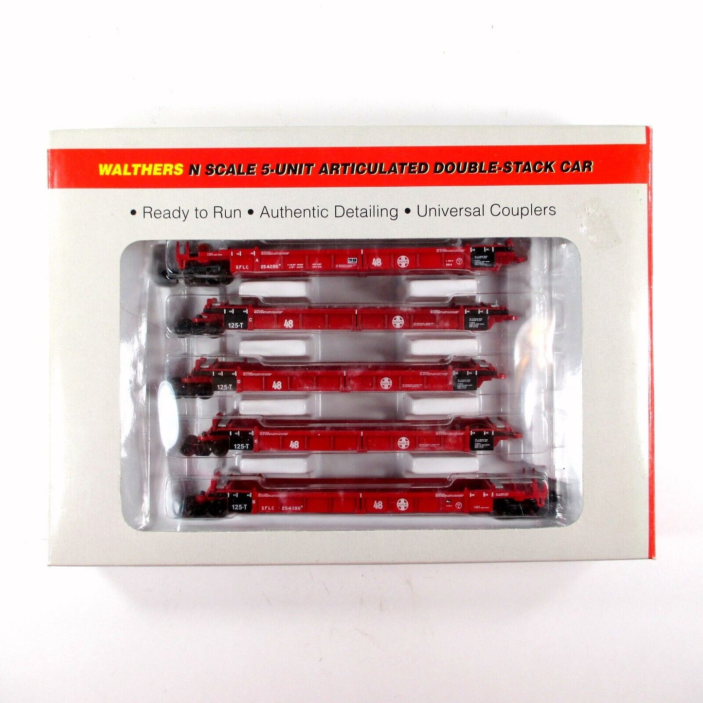 N SCALE SANTA FE Thrall 5-Unit Articulated Well Car, #254286 - Walthers 932-8102