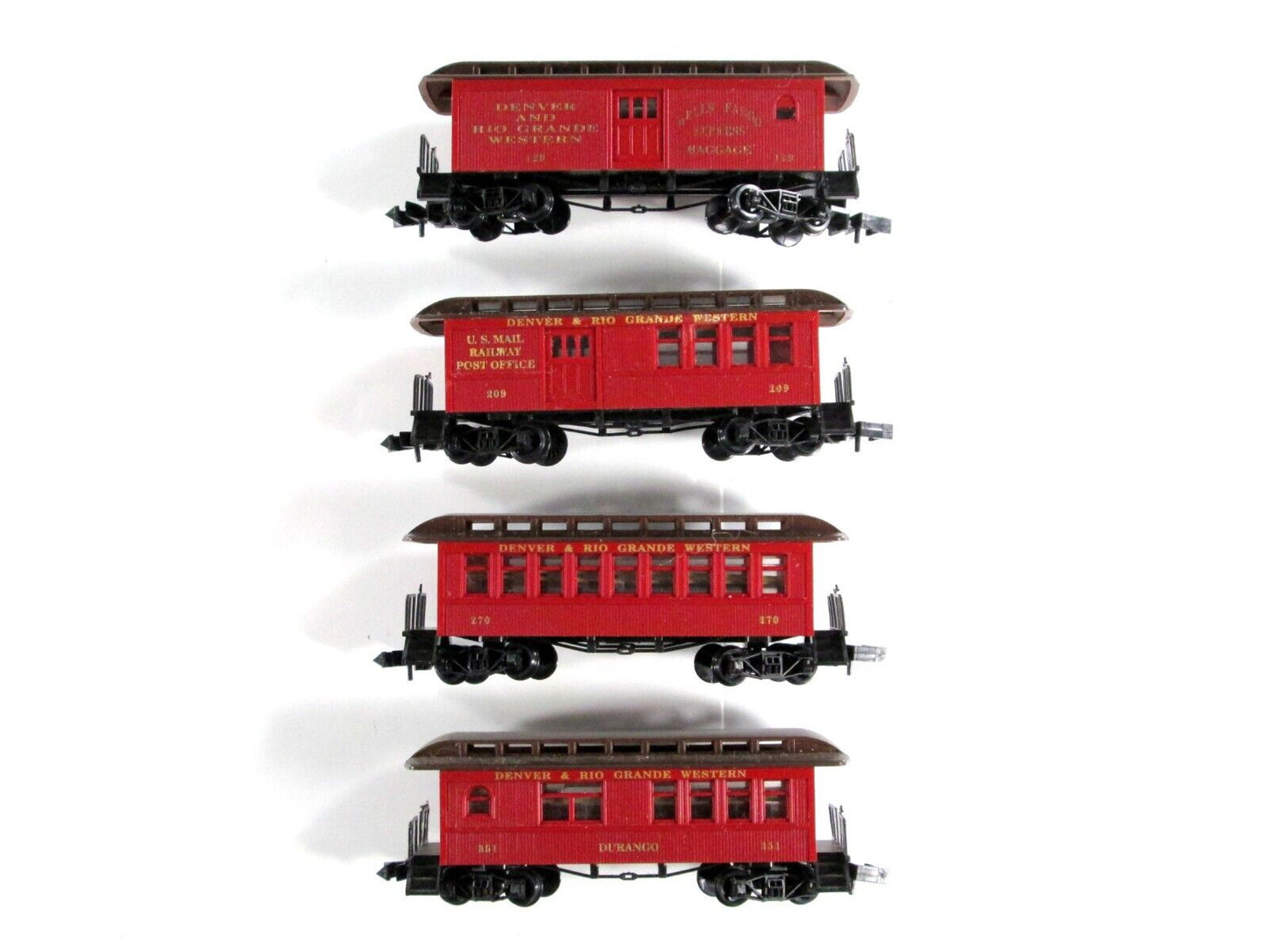 N Scale DENVER RIO GRANDE Pre-1918 Overton Old Time Passenger Set --- Roundhouse