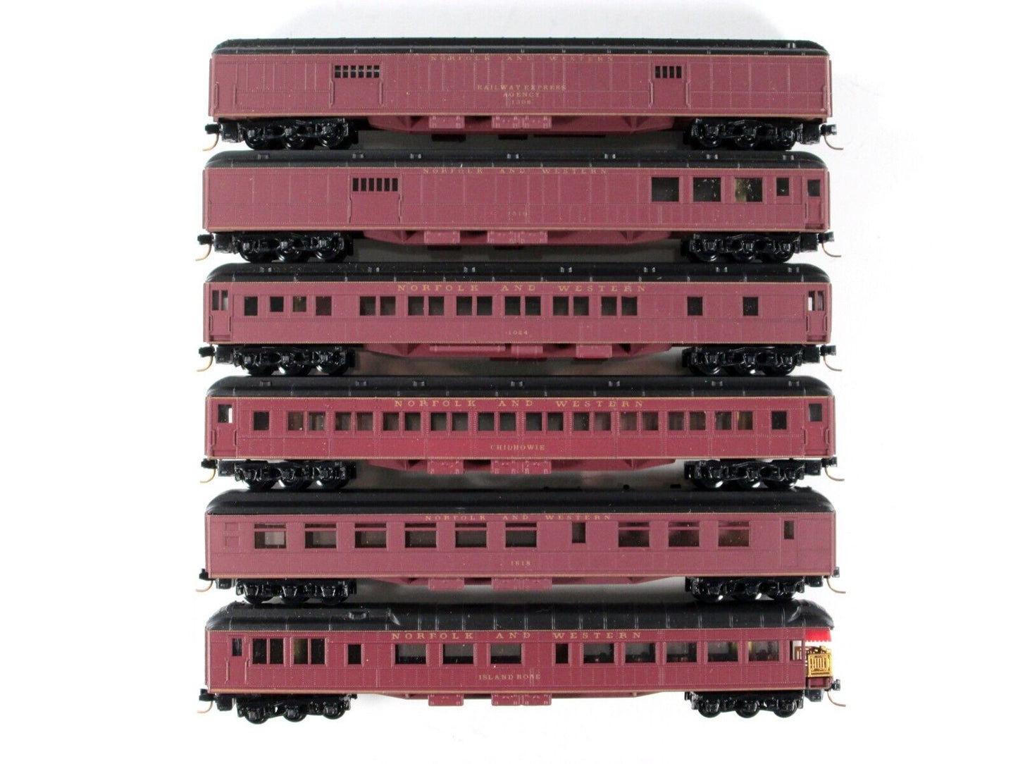N Scale ***NORFOLK & WESTERN*** Heavyweight Passenger 6-Car Set --Con-Cor 570012