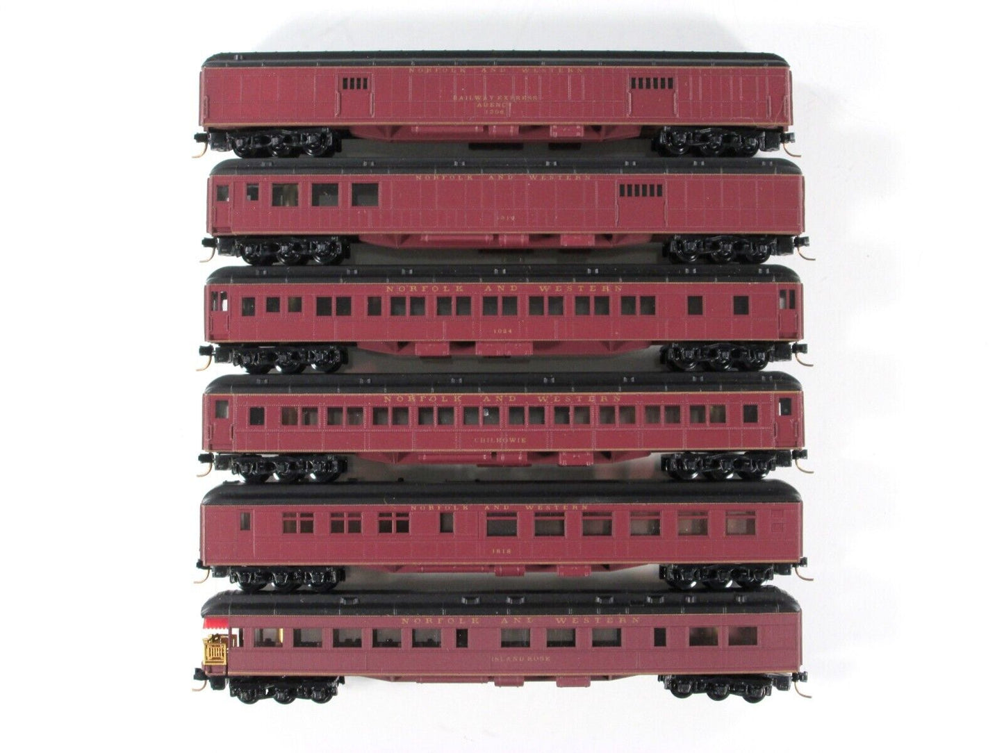 N Scale ***NORFOLK & WESTERN*** Heavyweight Passenger 6-Car Set --Con-Cor 570012