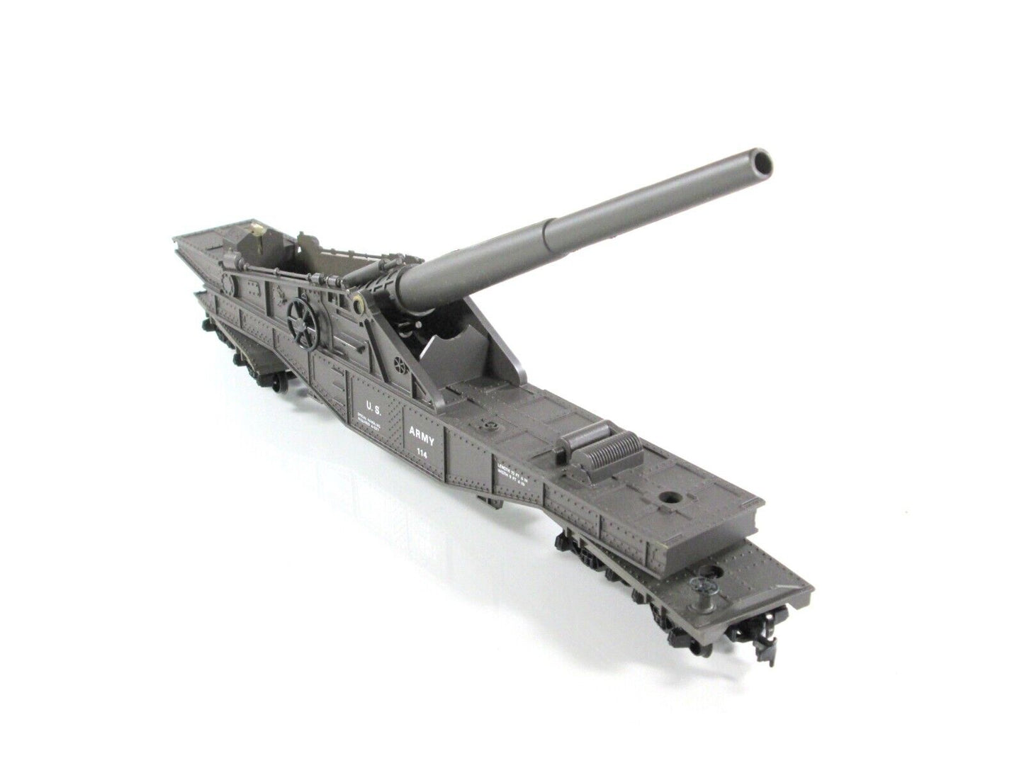 HO Scale US ARMY Military Train Set w/ Guns, Truck, Tank, Searchlight Cars - AHM