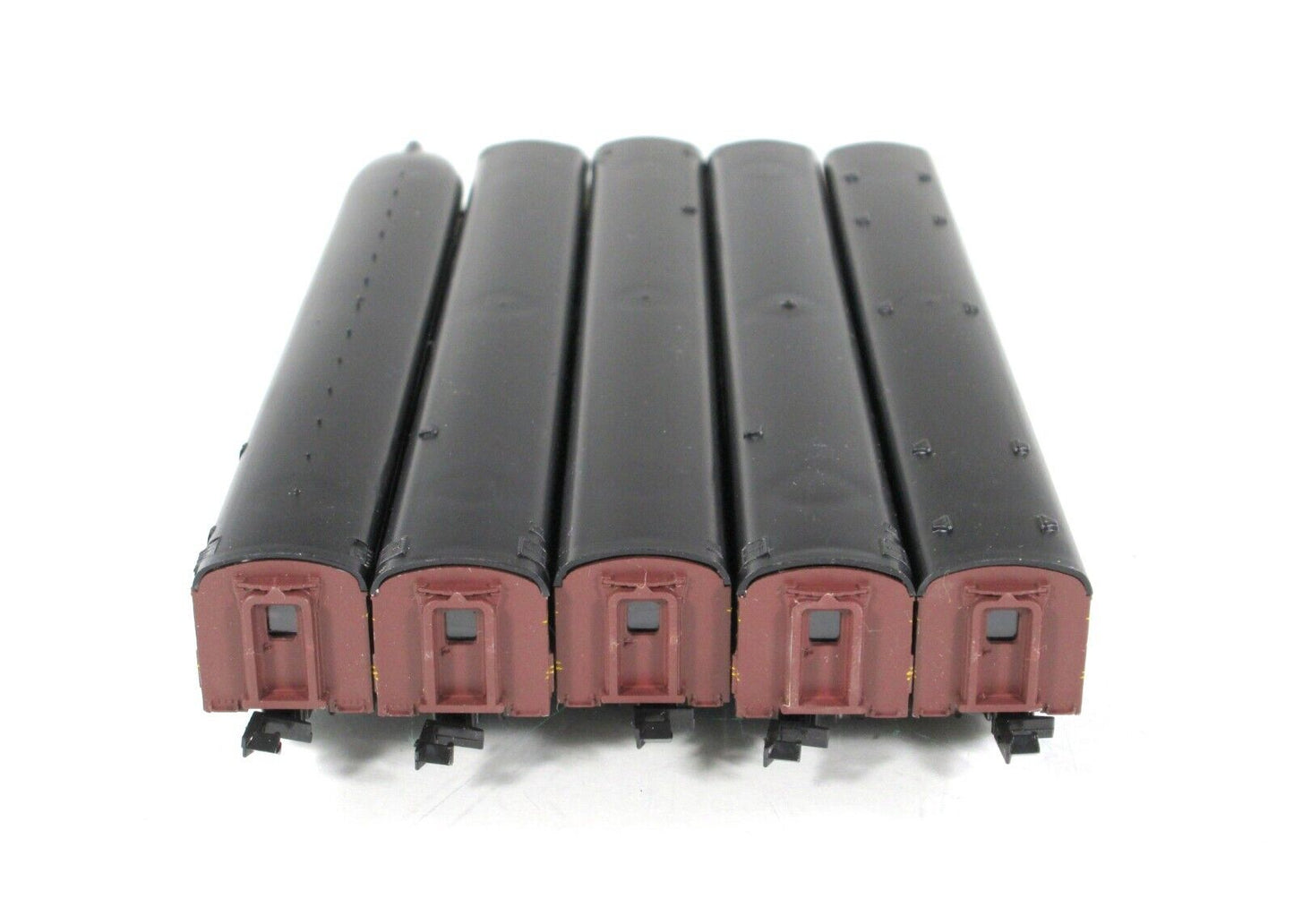 N Scale *PENNSYLVANIA* Tuscan Red Lightweight Passenger 5-Car Set - Con-Cor 4001