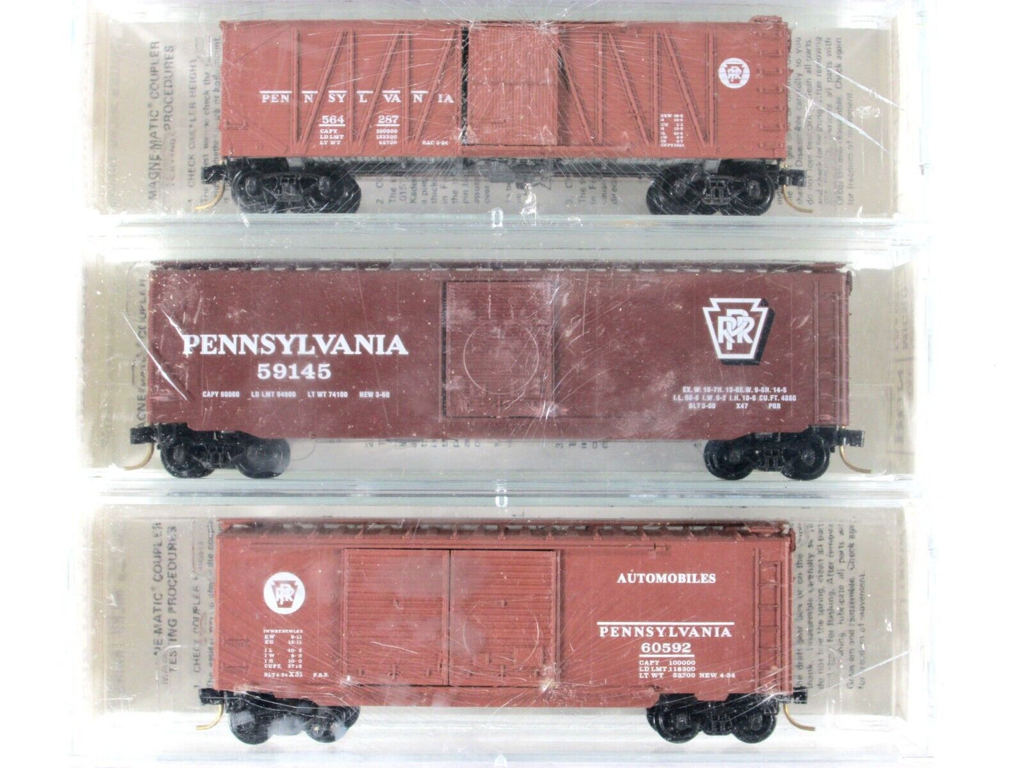 N Scale **PENNSYLVANIA** Box Car & Hopper 5-Pack -Kadee Micro Trains Special Run