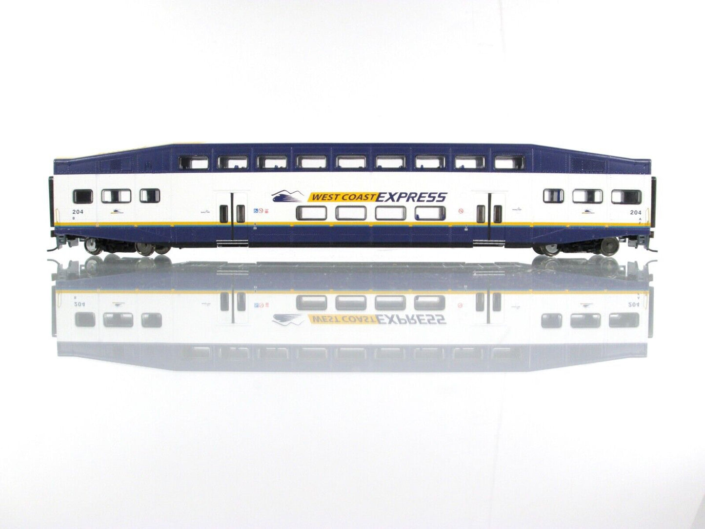 HO Scale **WEST COAST EXPRESS** BOMBARDIER Commuter Car, WCE #204 -Athearn 25719