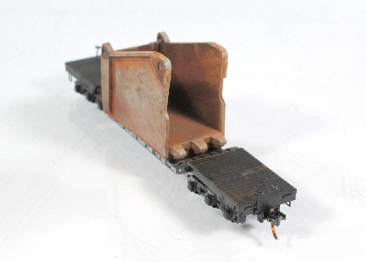 N Scale **ACL** Depressed Flat Car, Weathered Bucket Load -Micro Trains 10900260