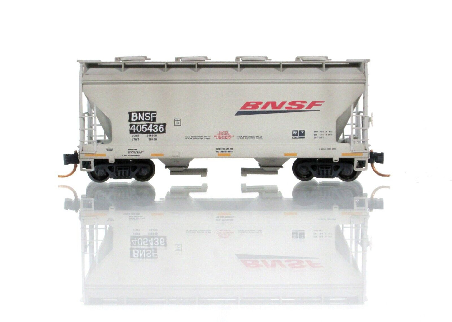 N Scale ***BNSF*** Weathered & Graffiti Hopper - #405436 - Micro Trains 09244281