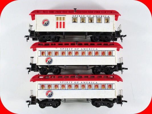 HO Scale ****SPIRIT of '76 - AMERICA**** Overton Passenger Car 3-Pack Set - Tyco