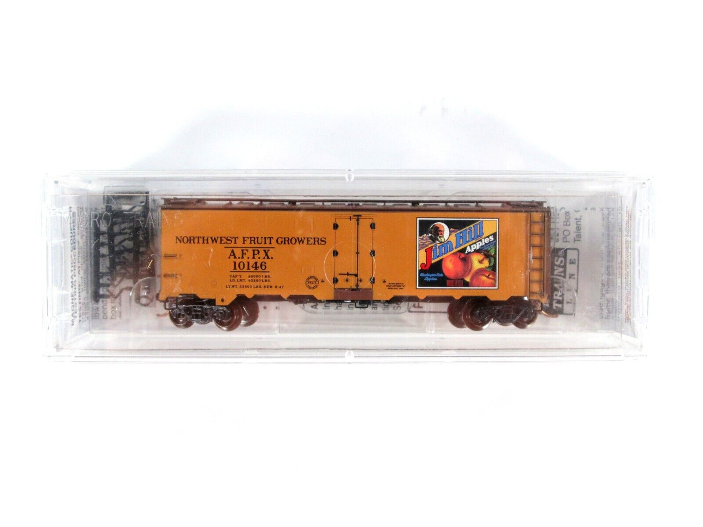 N Scale *JIM HILL APPLES* Reefer #06, AFPX #10146 -Micro Trains, Lowell Smith