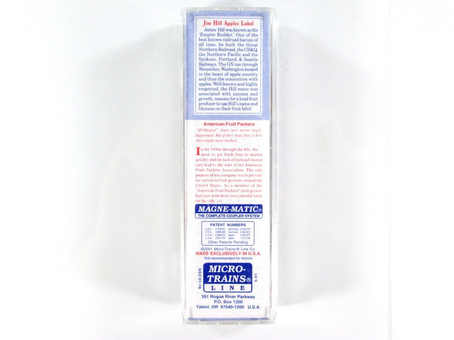 N Scale *JIM HILL APPLES* Reefer #06, AFPX #10146 -Micro Trains, Lowell Smith