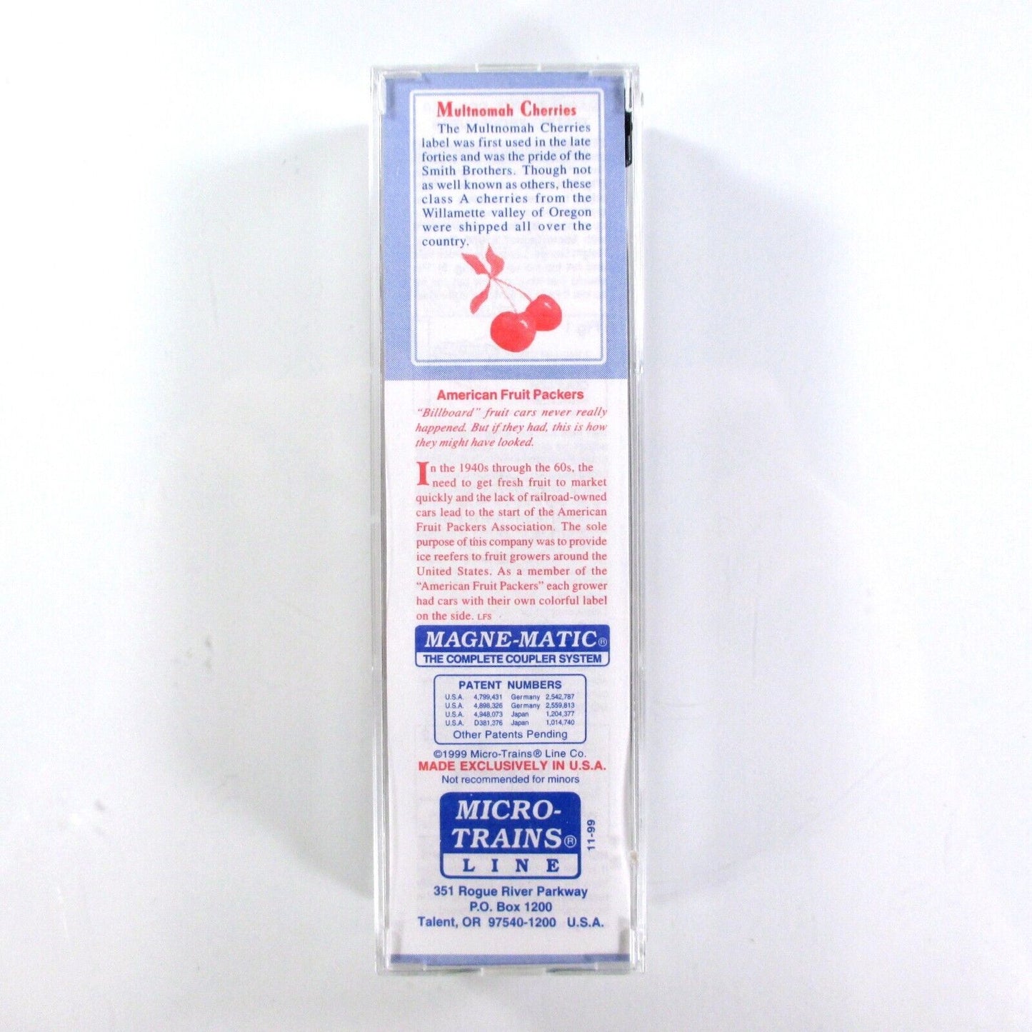 N Scale *MULTNOMAH CHERRIES* Reefer 04, AFPX 11853 - Micro Trains, Lowell Smith